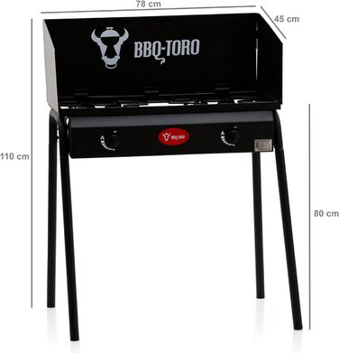 Газовый гриль-стол 2 конфорки 78 х 45 х 110 см BBQ-Toro
