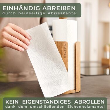 Тримач для кухонних рулонів, дерево дуба WALDWERK