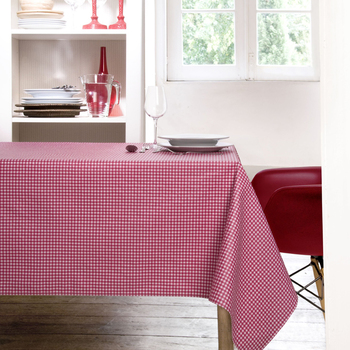 Скатертина Atenas Home Textile Vichy Rosa, бавовна з покриттям, 160 х 200 см