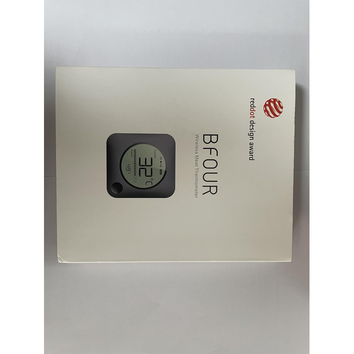 Термометр для гриля BFOUR 100 м Bluetooth, бездротовий термометр для м'яса з 4 зондами з нержавіючої сталі, великий РК-дисплей, термометр для смаження Bluetooth для гриля, коптильні, духовки, барбекю (з 6 зондами)