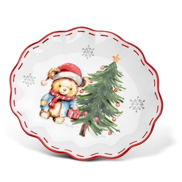 Тарілка овальна Fissman 24х20 см доломіт (0380)