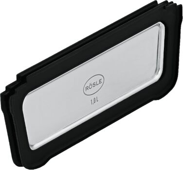 Контейнер для хранения 1 л прямоугольный с разделителем и бамбуковой крышкой FLEXX 2GO Rosle