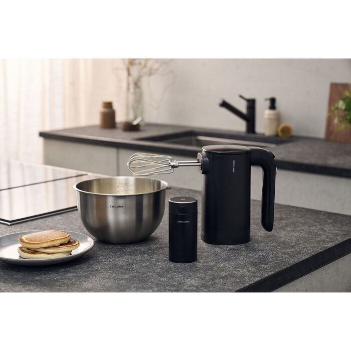 Бездротовий ручний міксер з цифровими кухонними вагами, набір з 4 предметів, чорний Zwilling