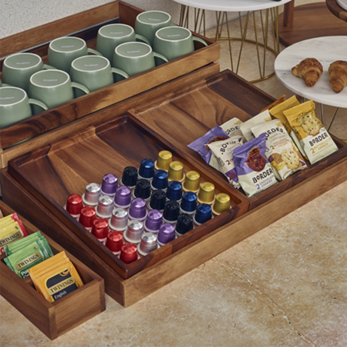 Стойка деревянная для ящика 55*34.5*h 9 см, Acacia Wood, GenWare