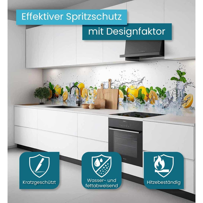 Самоклеючий кухонний фартух - матовий, преміальна бризкозахисна плівка 0,4 мм як доступна альтернатива склу, легке встановлення та очищення - висота 60 см - Дизайн Світло-сірий мармур 180 x 60 см (Жовтий - білий, Ш 280 см x В 60 см, 0,2 мм)