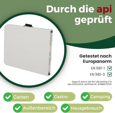 Розкладний стіл для кемпінгу білий ALBATROS