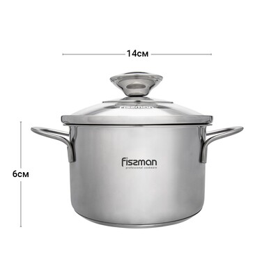 Каструля зі скляною кришкою 900 мл BAMBINO Fissman