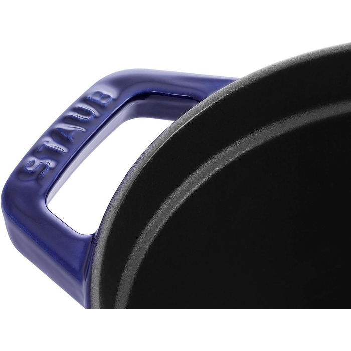 Чавунна жаровня/кокот STAUB, овальна 6,7 л, (31 см, темно-синя)
