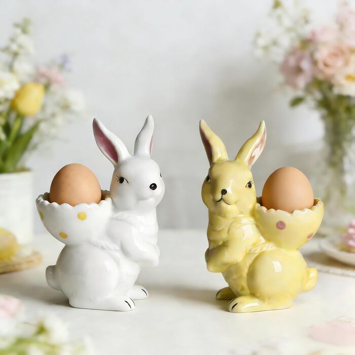 Набір із 2 порцелянових стаканчиків для яєць на Великдень Yarteim