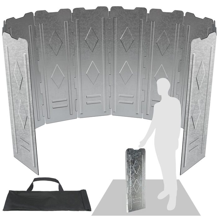 Ветрозащитный экран из нержавеющей стали 150 х 15 х 50 см drado