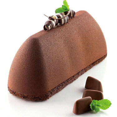GIANDUIA/3 Набір силіконових форм 'джандуйя'  250 x 80 h 90 mm, 3 x 1200 ml (3 форми + таця)