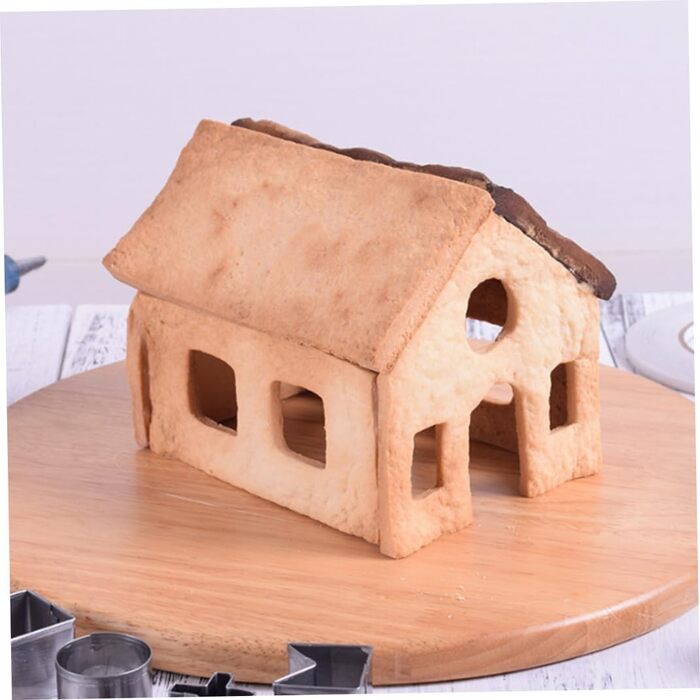 Набір з 10 форм для печива Пряниковий будиночок, нержавіюча сталь Baobiutin