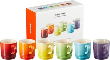 Набор из 6 чашек для капучино 200 мл, разноцветный Le Creuset