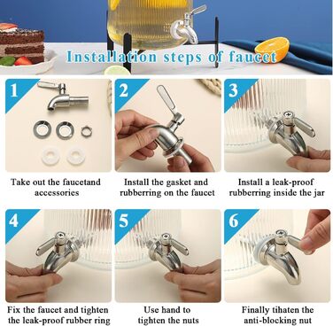 Стеклянный диспенсер для напитков 4 л Berglander