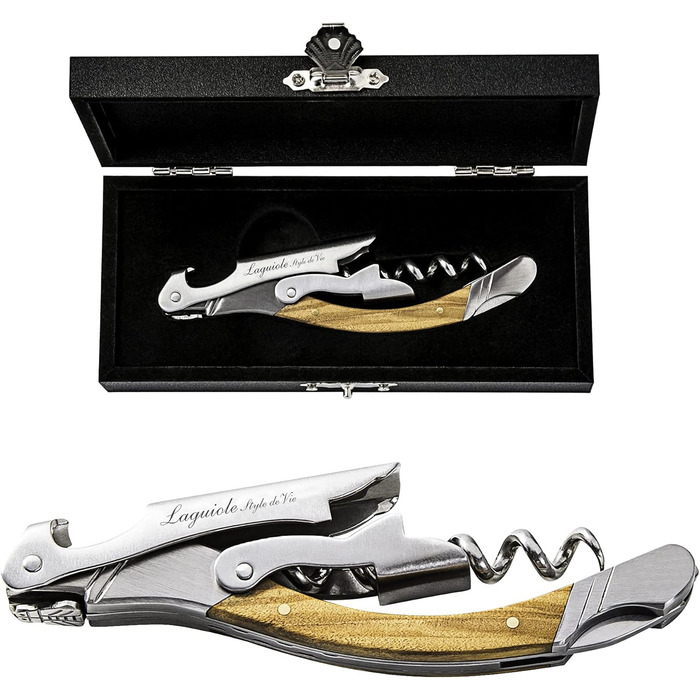 Штопор с открывалкой для бутылок и ножом для фольги Laguiole Style de Vie