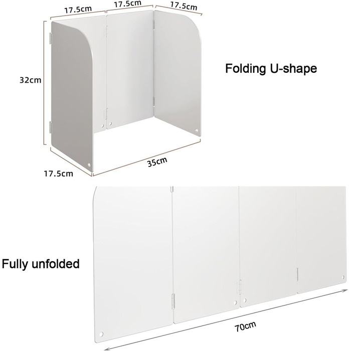 Кухонний фартух бризкозахисний екран для кухні 36 х 32 х 17,5 см Gevvnss