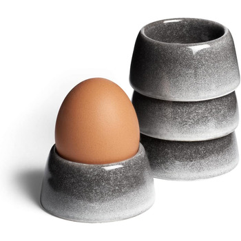 Набор посуды Misty Cliff 24 предм., Столовый сервиз из керамогранита на 4 персоны (набор чашек для яиц из 4 шт.)