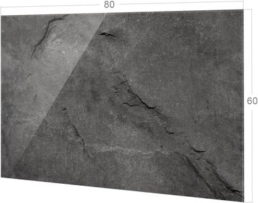 Скляний кухонний фартух від бризків 80 х 60 см GRAZDesign