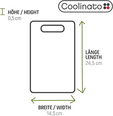 Набір обробних дощок Coolinato, 3 шт., різні розміри, антибактеріальні дошки з жолобком для збору соку, 3 кольори для гігієнічного розділення продуктів (набір 6 шт. кольорових - 24,5x14,5 см)