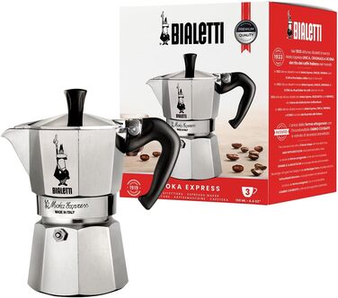 Кофеварка гейзерная 130 мл на 3 чашки Moka Express Bialetti