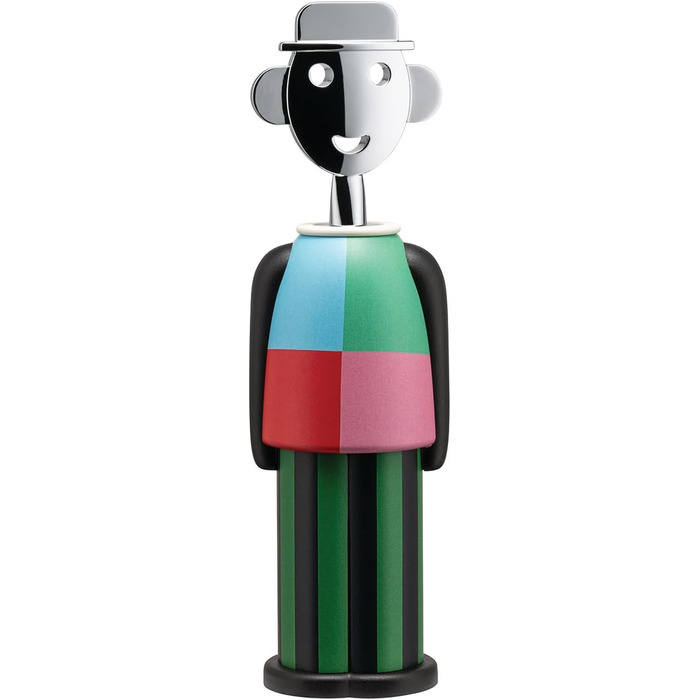 Штопор хромированный, разноцветный Alessi