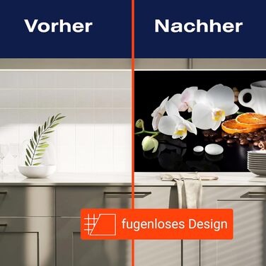 Кухонный фартук защита от брызг 180 х 60 см wandmotiv24