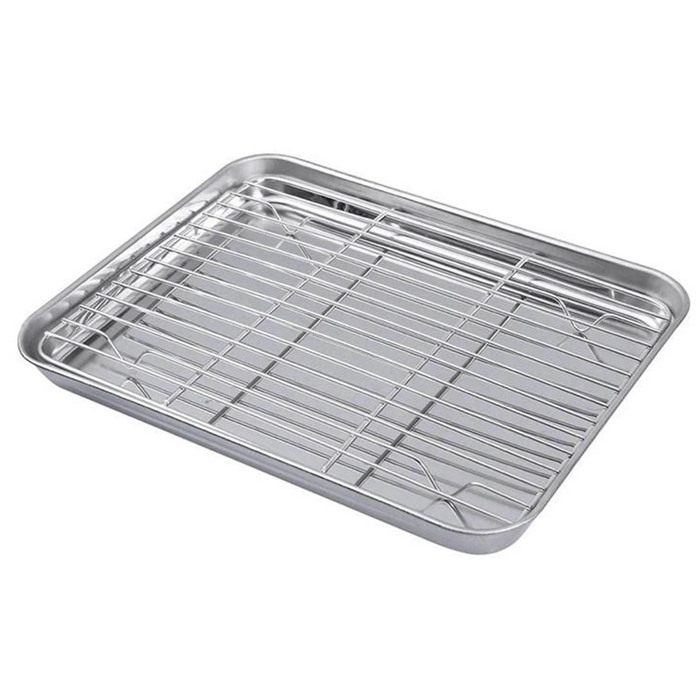 Поддон из нержавеющей стали с решеткой 31,5 x 2,8 x 24,5 см GRILLI 777628 Код: 013397