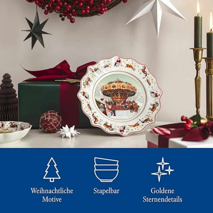 Тарілка 23,5 x 23,5 x 3 см порцеляна преміум-класу Annual Christmas Edition Villeroy & Boch