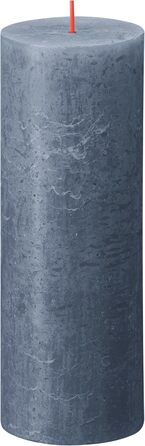 Свічки Bolsius Rustic Pillar - Оливково-зелені - Набір з 4 шт. - Декоративні побутові свічки - Час горіння 60 годин - Без запаху - Натуральний рослинний віск - Без пальмової олії - Оливково-зелені (19 x 7 см, темно-сині)