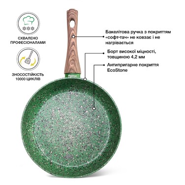 Глибока сковорідка Fissman MALACHITE 26x6,5см (14310)