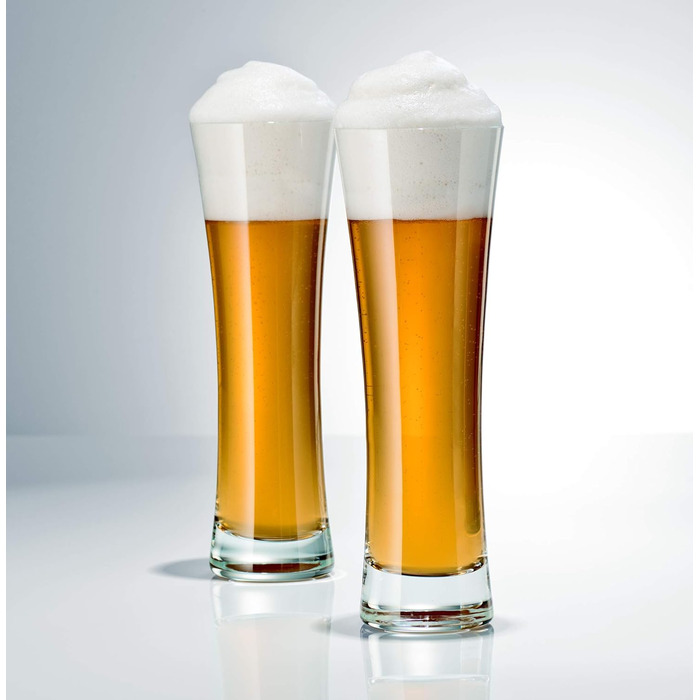 Бокал для пшеничного пива SCHOTT ZWIESEL Пиво Basic 0,5 л (набор из 6 шт.), Прямые пшеничные бокалы для пшеничного пива, пригодные для мытья в посудомоечной машине Хрустальные бокалы Tritan, Сделано в Германии (арт. No 115269) (Комплект с бокалом Beer Bas