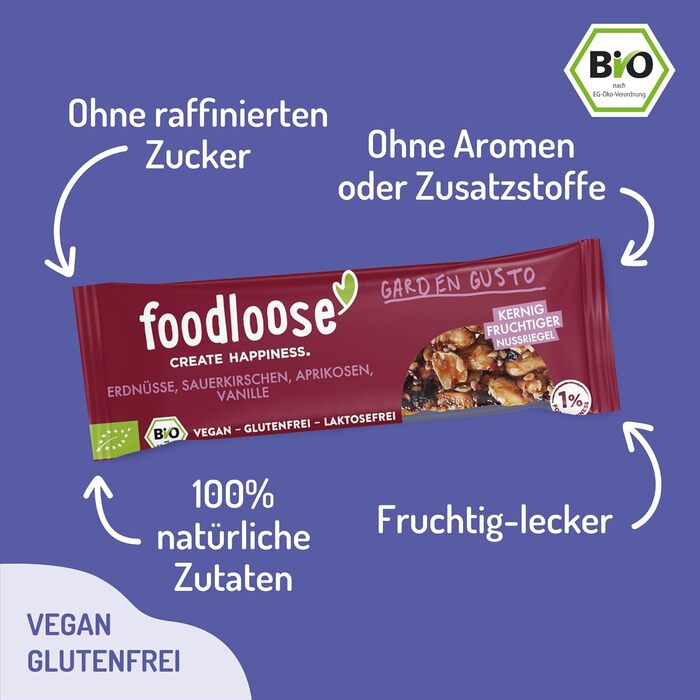 Органічні горіхові батончики fooloose Веганські органічні батончики без лактози та глютену, без рафінованого цукру Упаковка з 6 різними сортами (24 батончики x 35 г) ука (упаковка з 24 шт.) (Garden Gusto, ука (упаковка з 24 шт.))