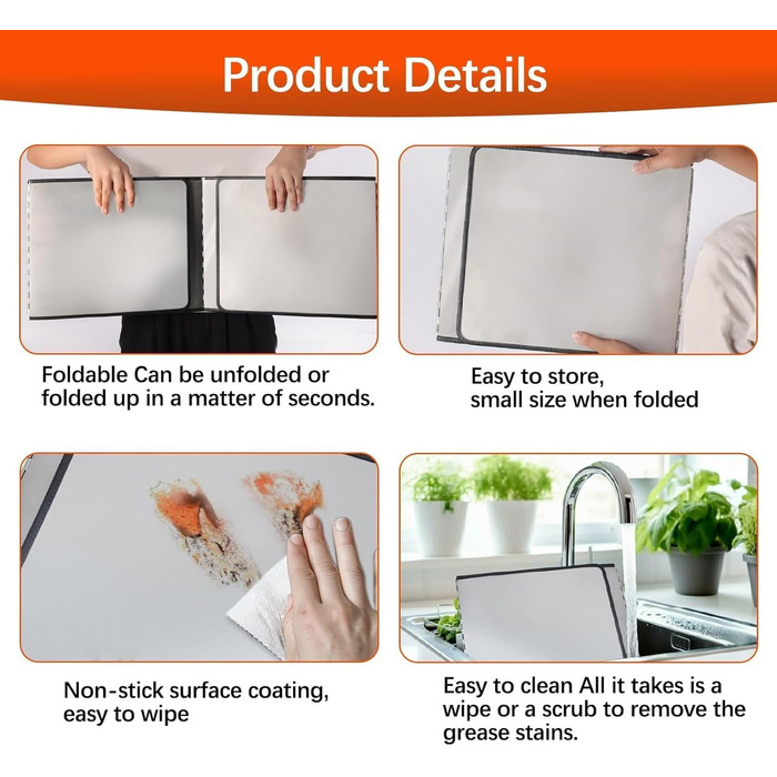 Защита от брызг масла из нержавеющей стали для жарки Generisch