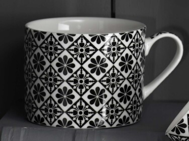 Чашка для чаю CreativeTops Encaustic Tiles 'PETALS', фарфор, 450 мл