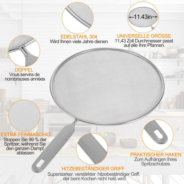 Кришка-захист від бризок з нержавіючої сталі Fostoy