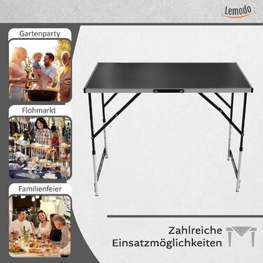 Складной стол для кемпинга из 3 частей регулируемый по высоте Lemodo