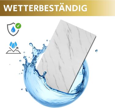 Стінові панелі AS Country Stone під мармур 60x120 см ПВХ-облицювання стіни з пластикових панелей для кухні, ванної кімнати тощо Панель кухонного фартуха (4 шт., колір Ice Berg Grey)