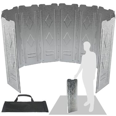 Ветрозащитный экран из нержавеющей стали 150 х 15 х 50 см drado