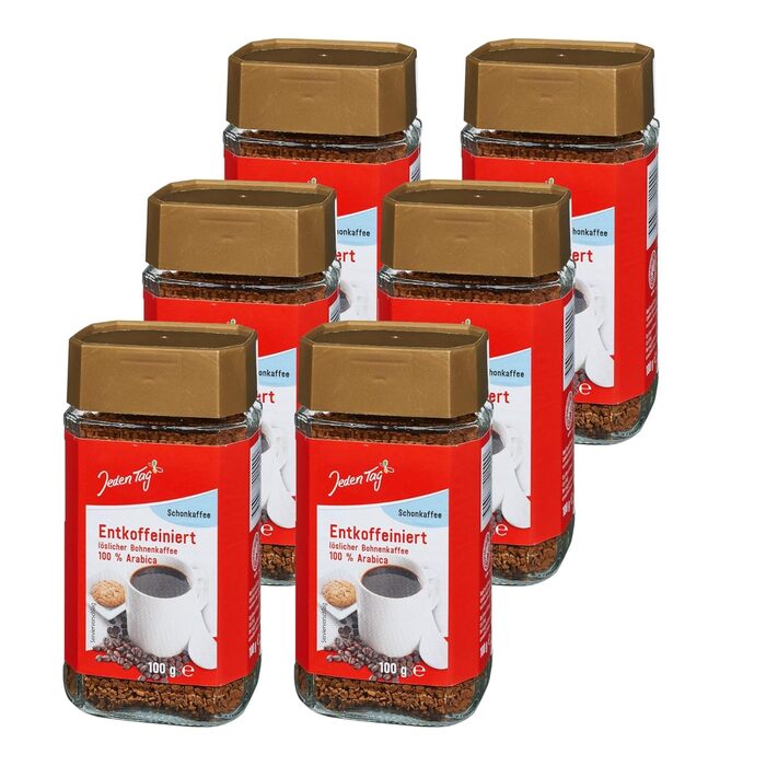 Розчинна кава преміум-якості щодня 100 г Розчинна золота преміум-класу мелена кава Насолоджуйтесь насиченим смаком у кожній чашці (Преміум-якість, 1 упаковка) Преміум-якість (Без кофеїну, 100 г (6 упаковок))