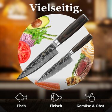 Набор ножей сантока 24 и 30 см Wakoli