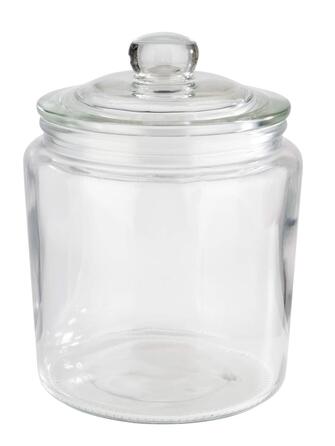 Банка для зберігання Classic Високоякісна скляна тара для зберігання з місткістю - Ваш товар залишається свіжим завдяки скляній кришці з ущільнювачем (0,9 л, без етикетки), 82251