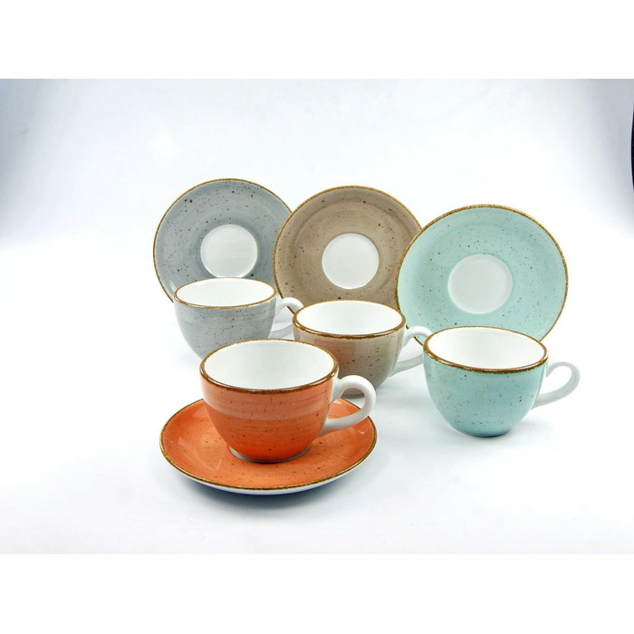 Набір кавових чашок на 4 персони, 8 предметів, різнокольоровий Vintage Nature Creatable