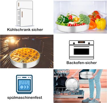 Форма для випікання кругла 16 см, набір 2 предмети, нержавіюча сталь Homikit