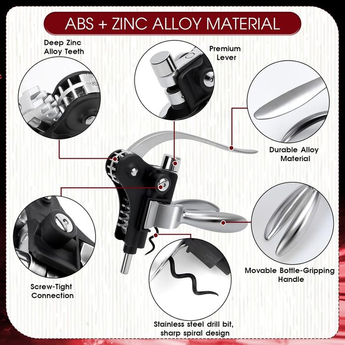 Преміум набір для вина 5 предметів Raxfekro