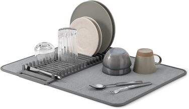 Підставка-сушарка для посуду 61 х 46 см темно-сіра Udry Umbra
