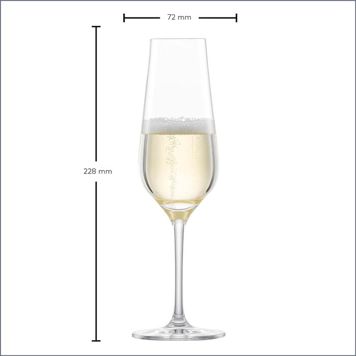 Келих для білого вина SCHOTT ZWIESEL fine (набір з 6 шт. ), стильні келихи для білого вина, келихи з трітану, які можна мити в посудомийній машині, виготовлені в Німеччині (арт. No 113758) (235 мл)