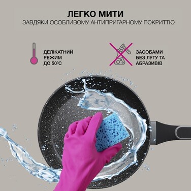 Сковорідка для смаження Fissman LAURA 24x4,9 см алюміній з антипригарним покриттям (14473)