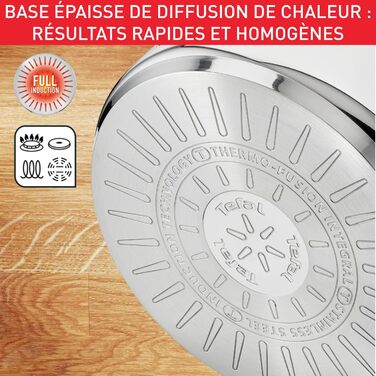 Кастрюля 8 л из нержавеющей стали со стеклянной крышкой 28 см Intuition Tefal