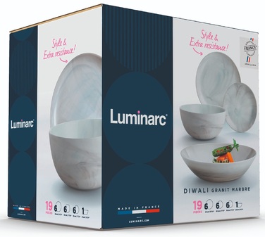 Сервиз Luminarc Diwali Marble Granit, 19 предметов (6582600)
