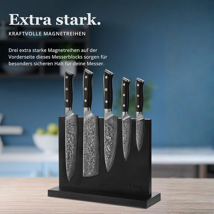 Кулінарний набір ножів з дамаської сталі Sycamore, 6 предметів 67 шарів, ядро з VG10, твердість 60 2 HRC, ручки з клена, хлібний ніж із серрейторною заточкою, магнітний тримач для ножів, професійні кухонні ножі для точного нарізання (Елітна кухня)